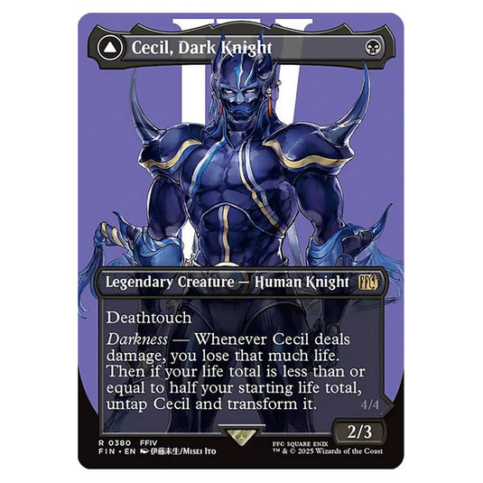 Cecil, Dark Knight // Cecil, Redeemed Paladin 0380 card from the Magic The Gathering set Universes Beyond - Final Fantasy