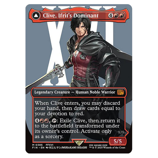 Clive, Ifrit's Dominant // Ifrit, Warden of Inferno 0385 card from the Magic The Gathering set Universes Beyond - Final Fantasy
