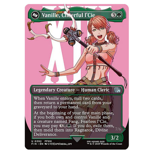 Vanille, Cheerful l'Cie 0392 card from the Magic The Gathering set Universes Beyond - Final Fantasy