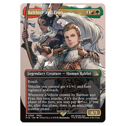Balthier and Fran 0393 card from the Magic The Gathering set Universes Beyond - Final Fantasy