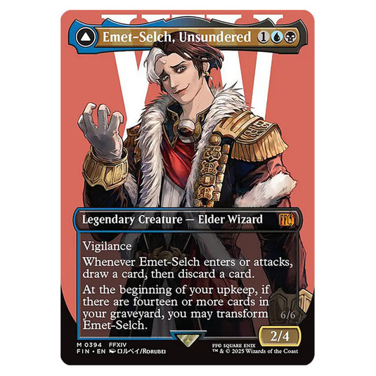Emet-Selch, Unsundered // Hades, Sorcerer of Eld 0394 card from the Magic The Gathering set Universes Beyond - Final Fantasy