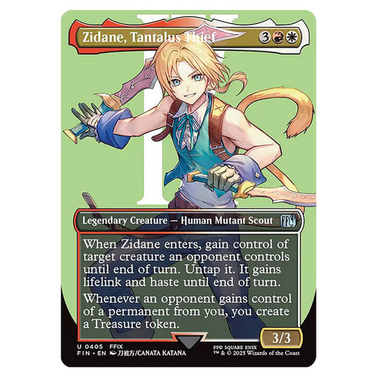 Zidane, Tantalus Thief 0405 card from the Magic The Gathering set Universes Beyond - Final Fantasy