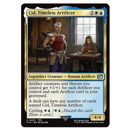 Cid, Timeless Artificer 0407 card from the Magic The Gathering set Universes Beyond - Final Fantasy