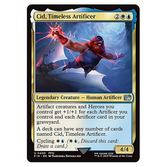 Cid, Timeless Artificer 0409 card from the Magic The Gathering set Universes Beyond - Final Fantasy