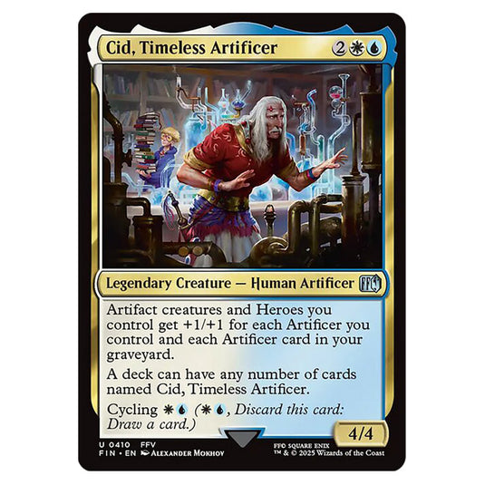 Cid, Timeless Artificer 0410 card from the Magic The Gathering set Universes Beyond - Final Fantasy