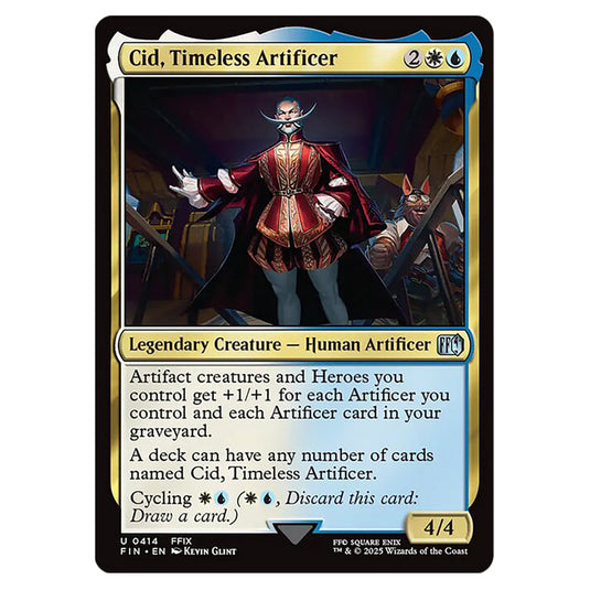 Cid, Timeless Artificer 0414 card from the Magic The Gathering set Universes Beyond - Final Fantasy