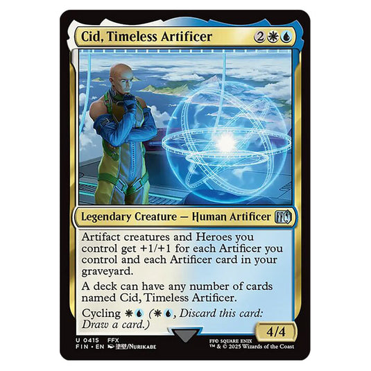 Cid, Timeless Artificer 0415 card from the Magic The Gathering set Universes Beyond - Final Fantasy