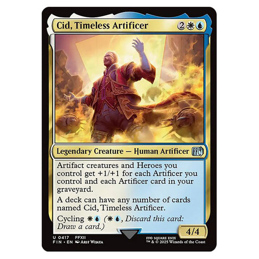 Cid, Timeless Artificer 0417 card from the Magic The Gathering set Universes Beyond - Final Fantasy