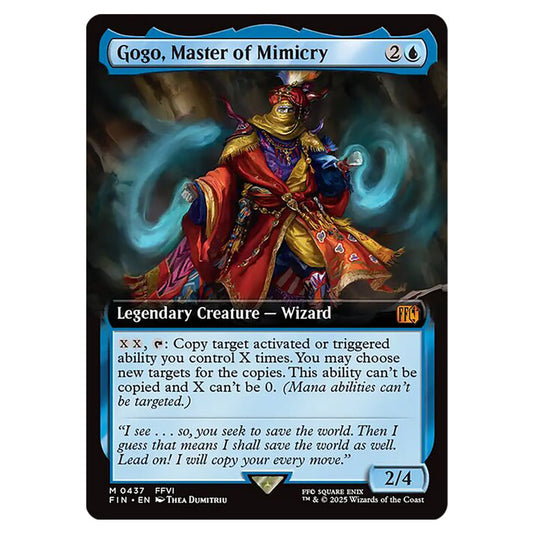 Gogo, Master of Mimicry 0437 card from the Magic The Gathering set Universes Beyond - Final Fantasy