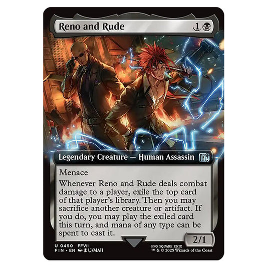Reno and Rude 0450 card from the Magic The Gathering set Universes Beyond - Final Fantasy