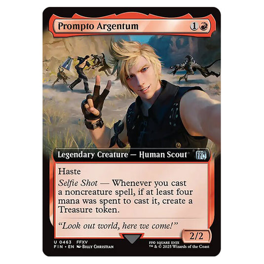 Prompto Argentum 0463 card from the Magic The Gathering set Universes Beyond - Final Fantasy