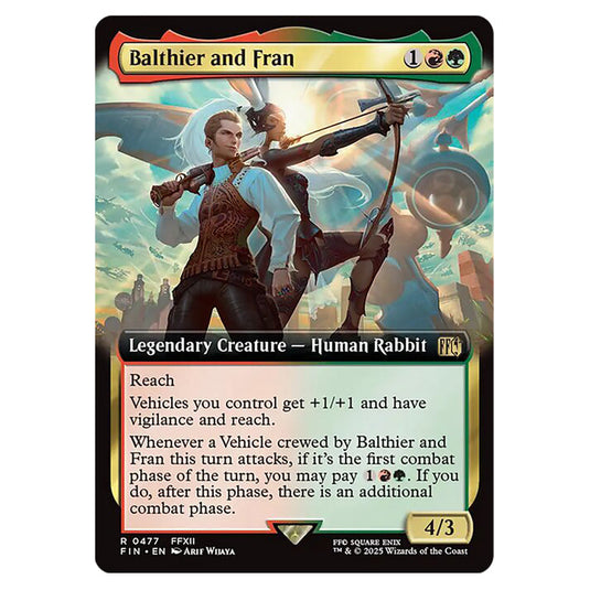 Balthier and Fran 0477 card from the Magic The Gathering set Universes Beyond - Final Fantasy