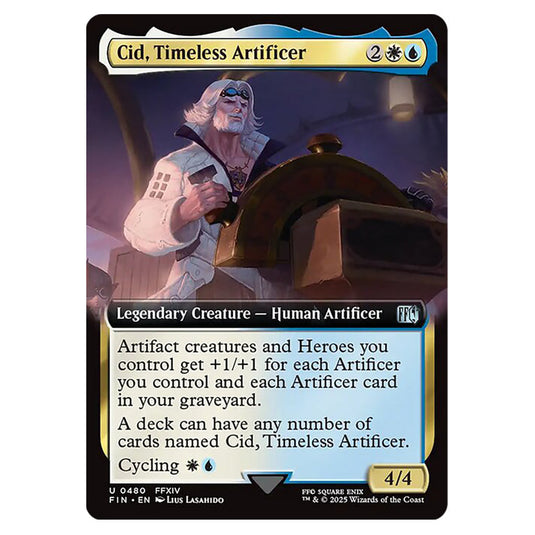 Cid, Timeless Artificer 0480 card from the Magic The Gathering set Universes Beyond - Final Fantasy