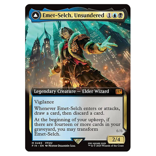Emet-Selch, Unsundered // Hades, Sorcerer of Eld 0483 card from the Magic The Gathering set Universes Beyond - Final Fantasy