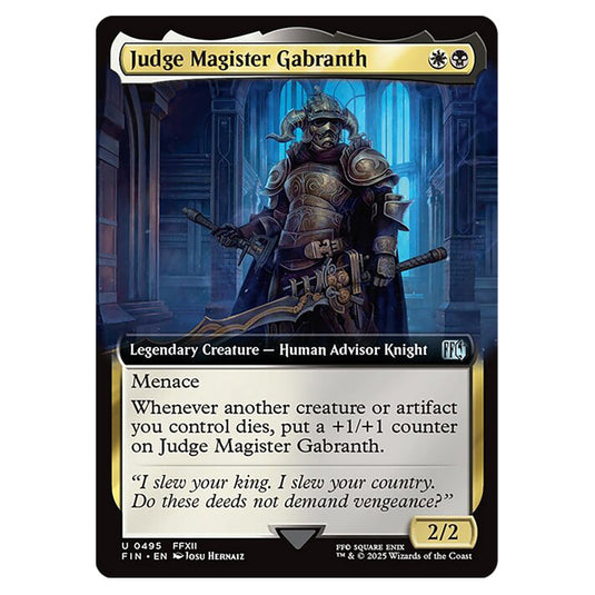 Judge Magister Gabranth 0495 card from the Magic The Gathering set Universes Beyond - Final Fantasy
