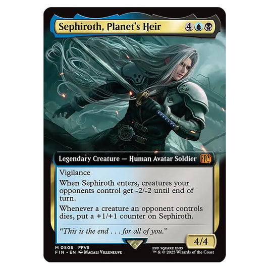 Sephiroth, Planet's Heir 0505 card from the Magic The Gathering set Universes Beyond - Final Fantasy