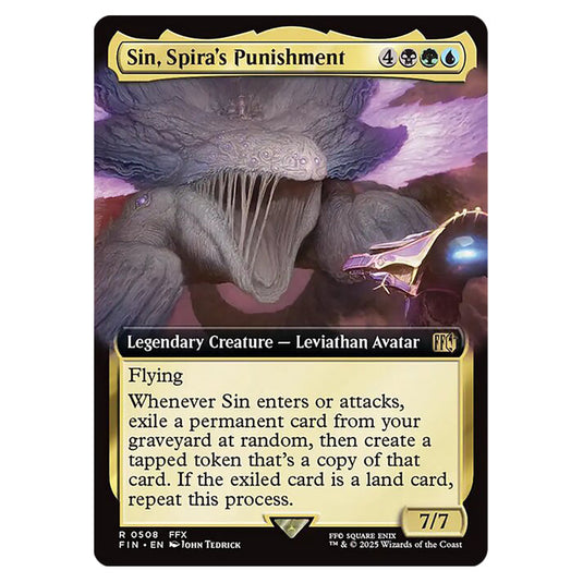 Sin, Spira's Punishment 0508 card from the Magic The Gathering set Universes Beyond - Final Fantasy