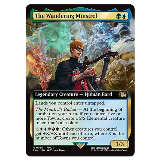 The Wandering Minstrel 0515 card from the Magic The Gathering set Universes Beyond - Final Fantasy