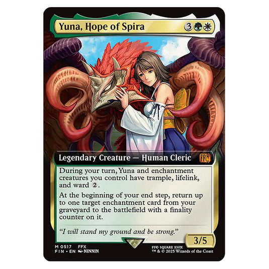Yuna, Hope of Spira 0517 card from the Magic The Gathering set Universes Beyond - Final Fantasy