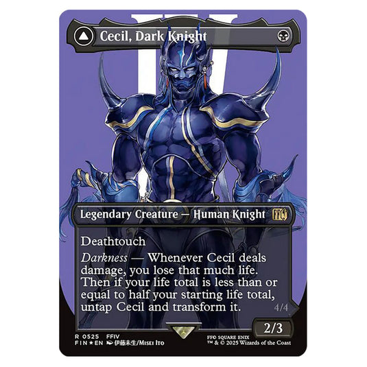 Cecil, Dark Knight // Cecil, Redeemed Paladin 0525 card from the Magic The Gathering set Universes Beyond - Final Fantasy