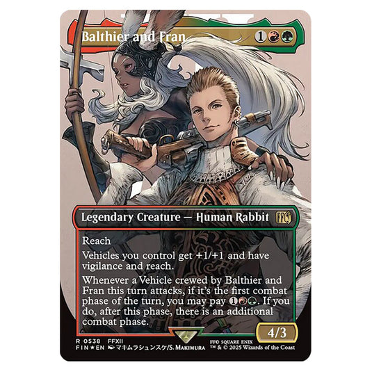 Balthier and Fran 0538 card from the Magic The Gathering set Universes Beyond - Final Fantasy