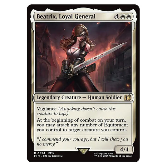 Beatrix, Loyal General 0554 card from the Magic The Gathering set Universes Beyond - Final Fantasy