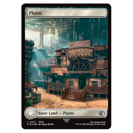 Plains 0572 card from the Magic The Gathering set Universes Beyond - Final Fantasy