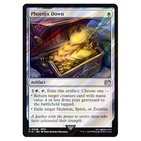 Phoenix Down 0029 card from the Magic The Gathering set Universes Beyond - Final Fantasy