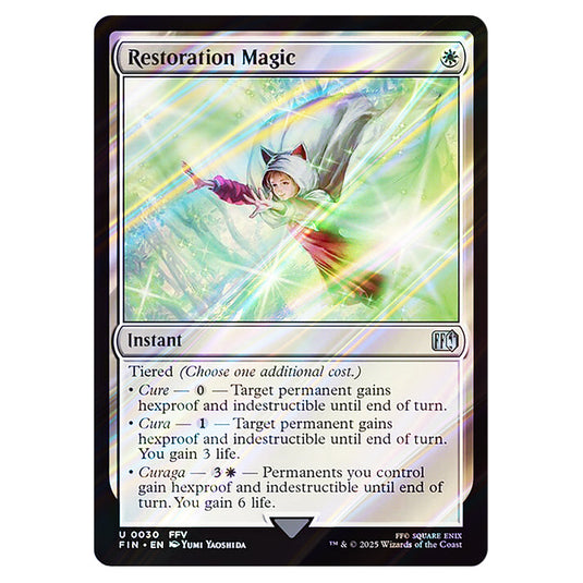 Restoration Magic 0030 card from the Magic The Gathering set Universes Beyond - Final Fantasy