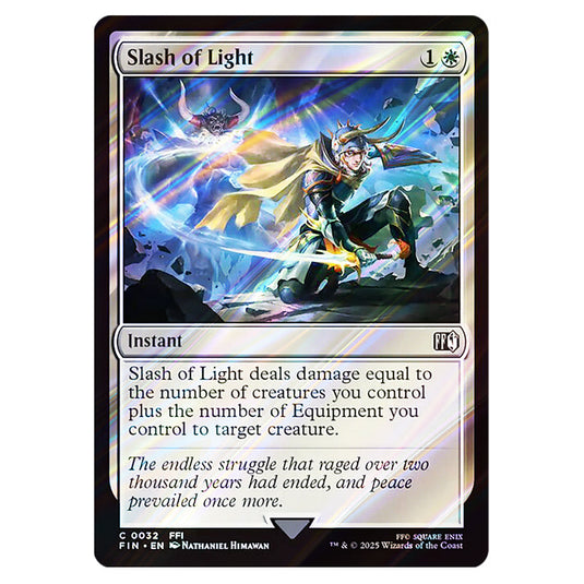 Slash of Light 0032 card from the Magic The Gathering set Universes Beyond - Final Fantasy
