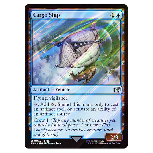 Cargo Ship 0047 card from the Magic The Gathering set Universes Beyond - Final Fantasy