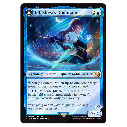 Jill, Shiva's Dominant // Shiva, Warden of Ice 0058 card from the Magic The Gathering set Universes Beyond - Final Fantasy