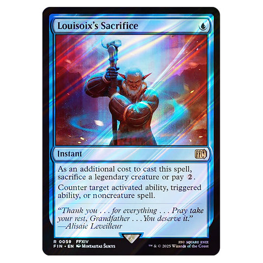Louisoix's Sacrifice 0059 card from the Magic The Gathering set Universes Beyond - Final Fantasy