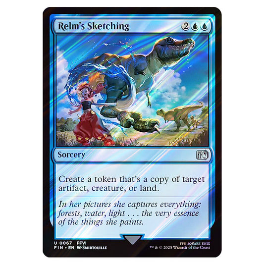 Relm's Sketching 0067 card from the Magic The Gathering set Universes Beyond - Final Fantasy