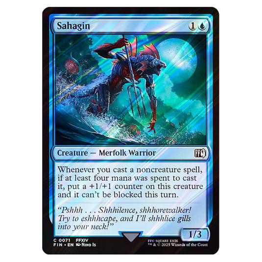 Sahagin 0071 card from the Magic The Gathering set Universes Beyond - Final Fantasy