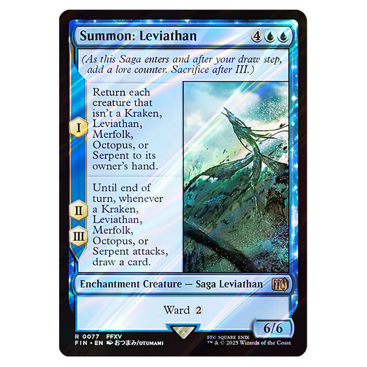 Summon: Leviathan 0077 card from the Magic The Gathering set Universes Beyond - Final Fantasy