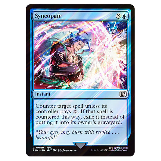Syncopate 0080 card from the Magic The Gathering set Universes Beyond - Final Fantasy