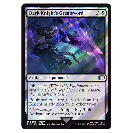 Dark Knight's Greatsword 0095 card from the Magic The Gathering set Universes Beyond - Final Fantasy
