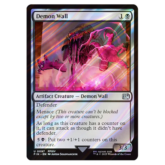 Demon Wall 0097 card from the Magic The Gathering set Universes Beyond - Final Fantasy