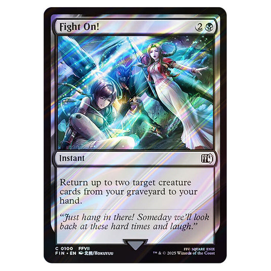 Fight On! 0100 card from the Magic The Gathering set Universes Beyond - Final Fantasy
