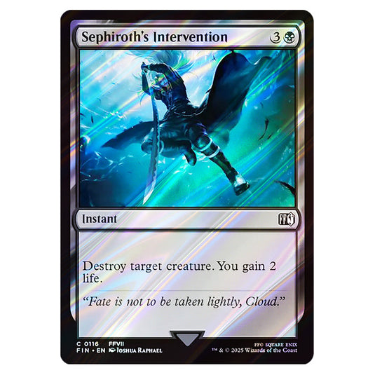 Sephiroth's Intervention 0116 card from the Magic The Gathering set Universes Beyond - Final Fantasy