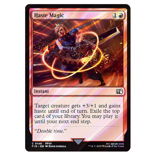 Haste Magic 0140 card from the Magic The Gathering set Universes Beyond - Final Fantasy