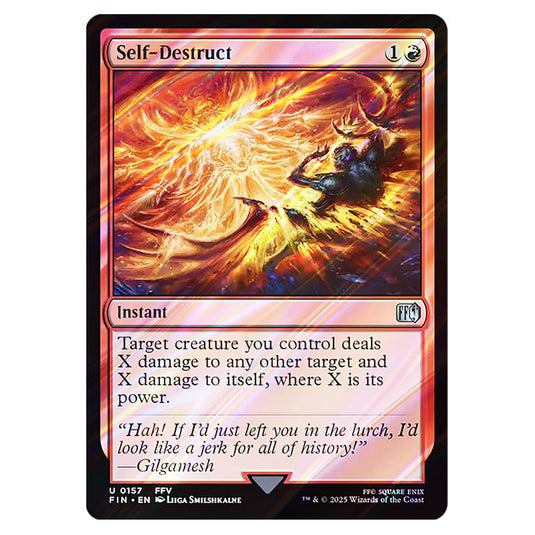 Self-Destruct 0157 card from the Magic The Gathering set Universes Beyond - Final Fantasy