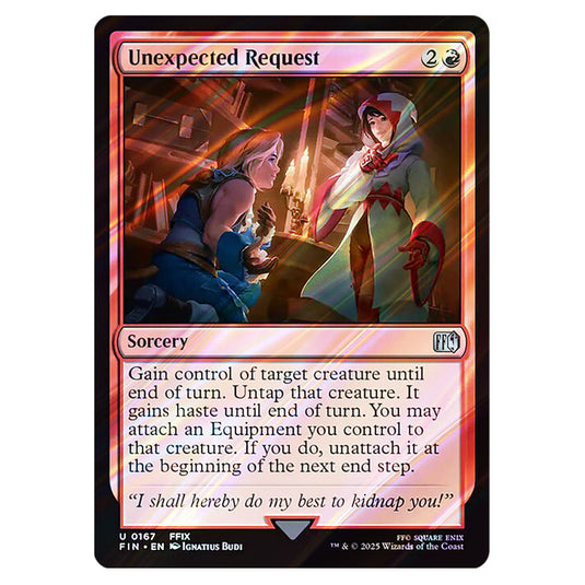 Unexpected Request 0167 card from the Magic The Gathering set Universes Beyond - Final Fantasy