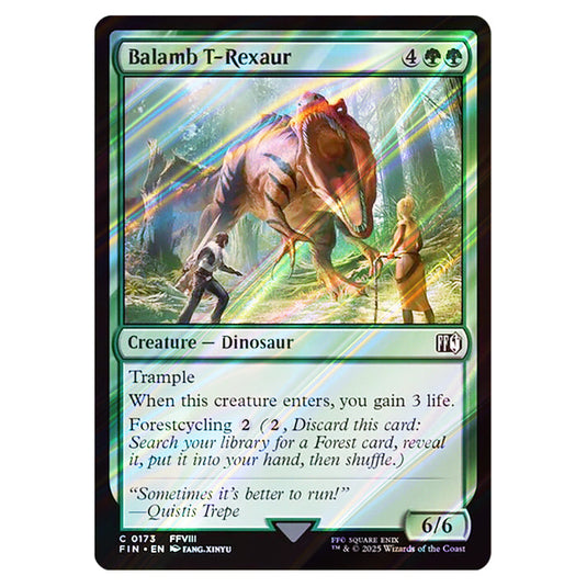 Balamb T-Rexaur 0173 card from the Magic The Gathering set Universes Beyond - Final Fantasy