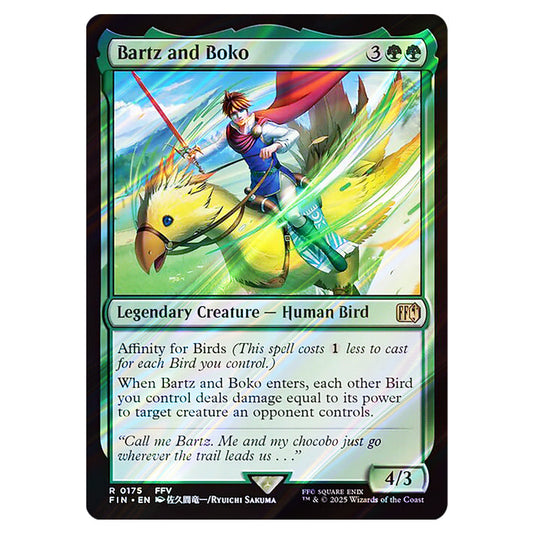 Bartz and Boko 0175 card from the Magic The Gathering set Universes Beyond - Final Fantasy