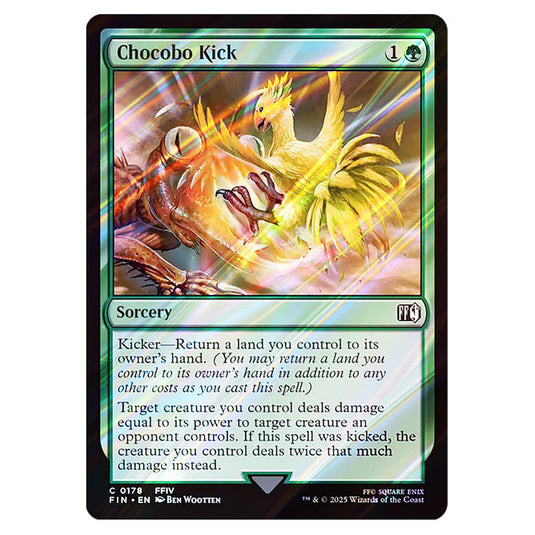 Chocobo Kick 0178 card from the Magic The Gathering set Universes Beyond - Final Fantasy