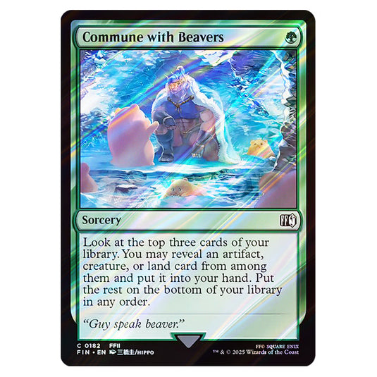 Commune with Beavers 0182 card from the Magic The Gathering set Universes Beyond - Final Fantasy