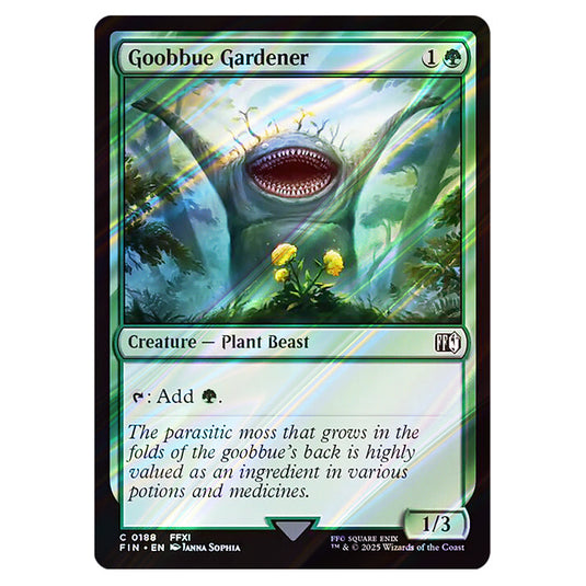 Goobbue Gardener 0188 card from the Magic The Gathering set Universes Beyond - Final Fantasy