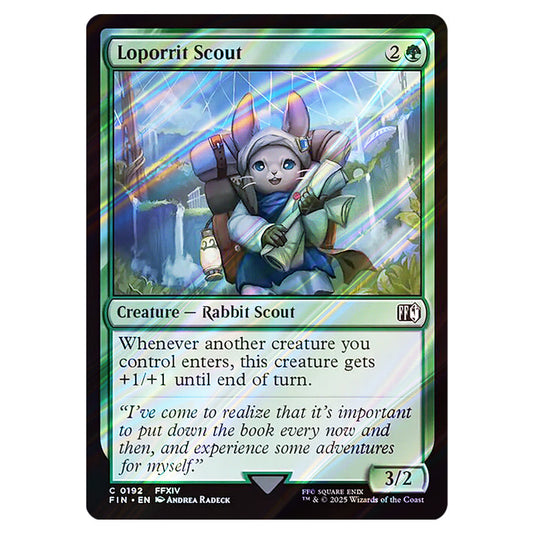 Loporrit Scout 0192 card from the Magic The Gathering set Universes Beyond - Final Fantasy